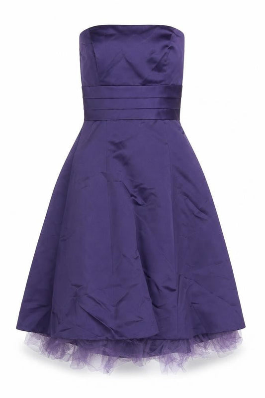 Eternity Bride Women’s Purple UK 8 Strapless A-Line Satin Party Dress