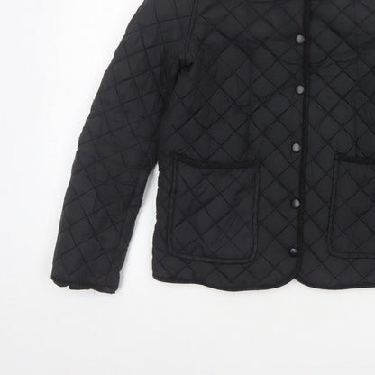Hearts & Bows Women Black UK 6 Quilted Jacket Floral Lined