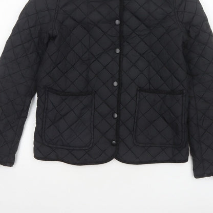Hearts & Bows Women Black UK 6 Quilted Jacket Floral Lined
