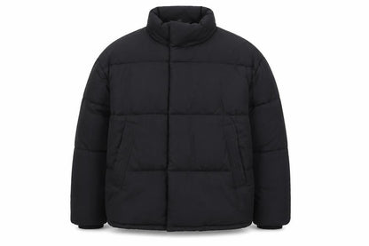 Zara Men Black XL Quilted Puffer Jacket Stand Collar