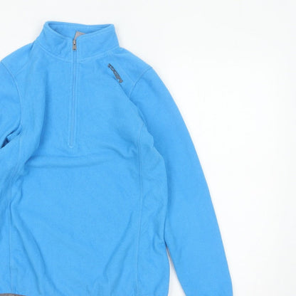 TOG24 Women’s Blue UK 8 1/4 Zip Fleece Pullover Sweatshirt