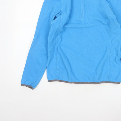 TOG24 Women’s Blue UK 8 1/4 Zip Fleece Pullover Sweatshirt