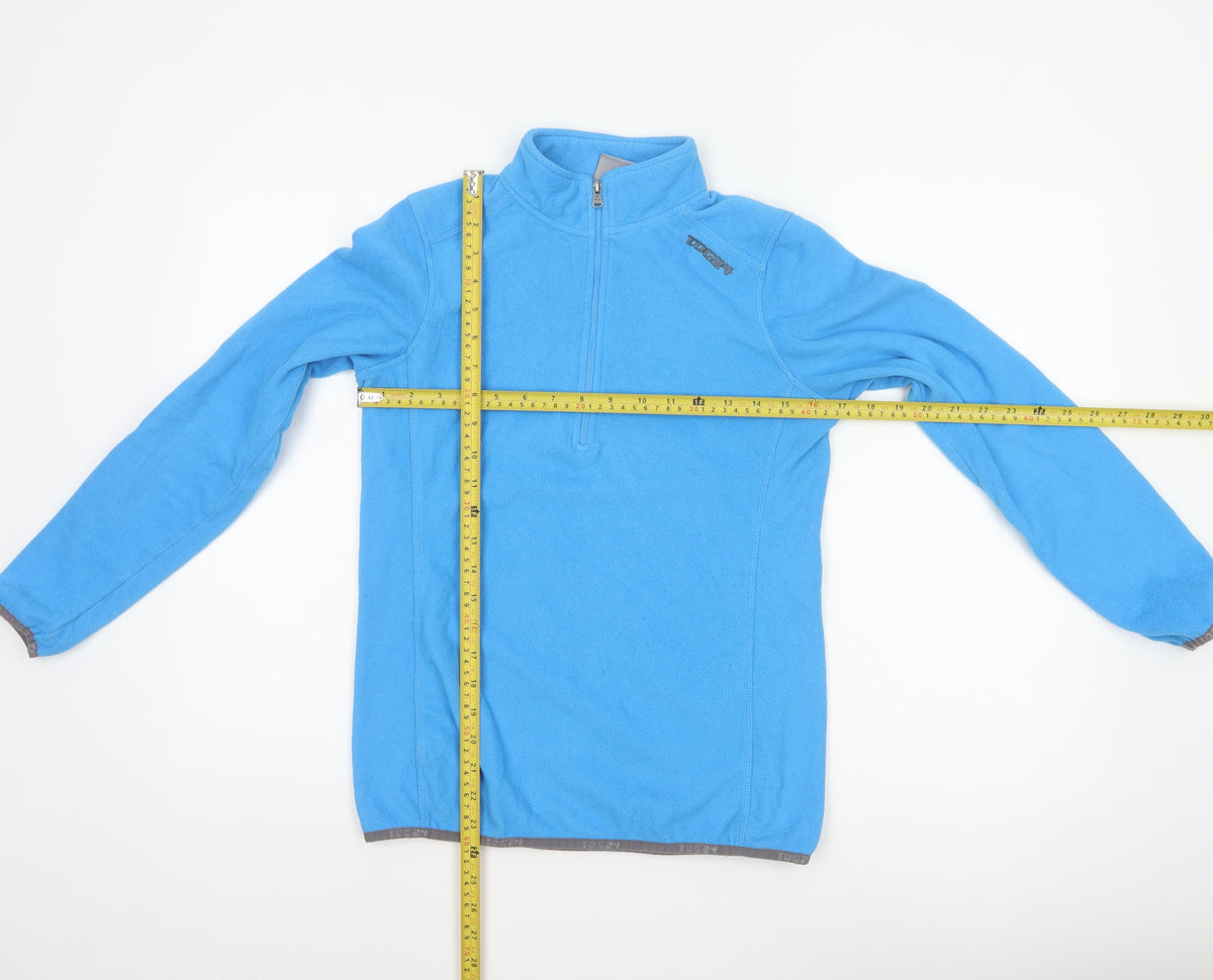 TOG24 Women’s Blue UK 8 1/4 Zip Fleece Pullover Sweatshirt
