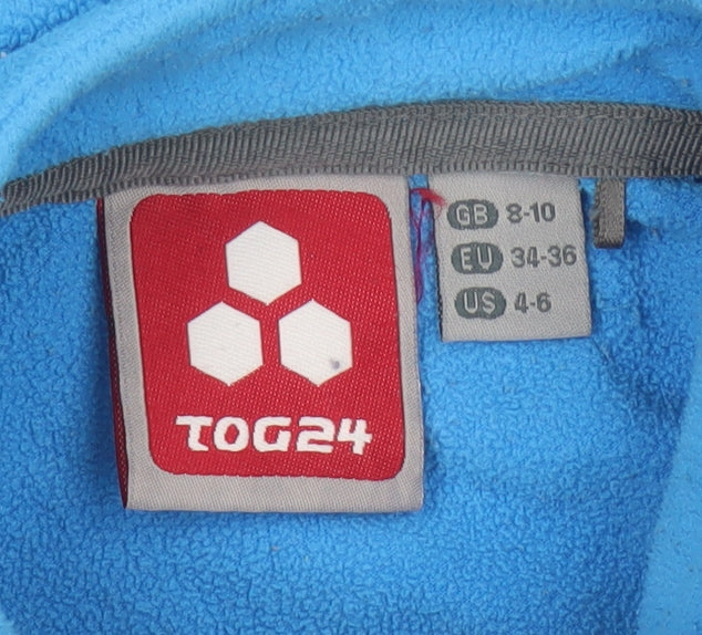 TOG24 Women’s Blue UK 8 1/4 Zip Fleece Pullover Sweatshirt