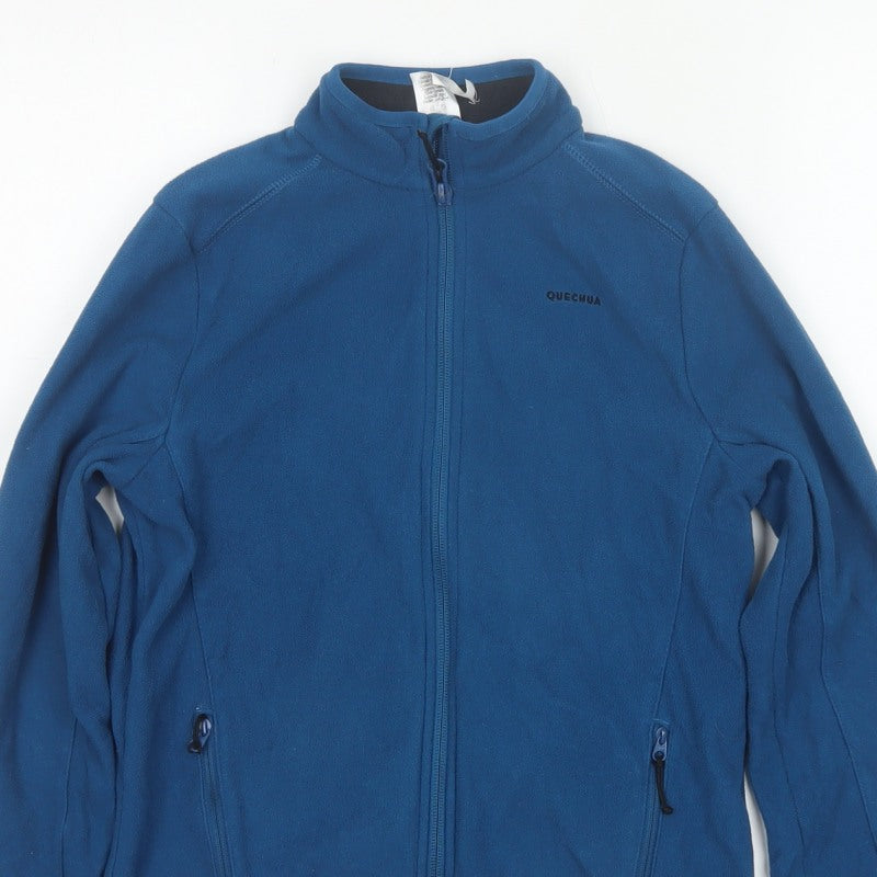 Quechua Boys Blue 10-11 Years Basic Fleece Jacket Full Zip