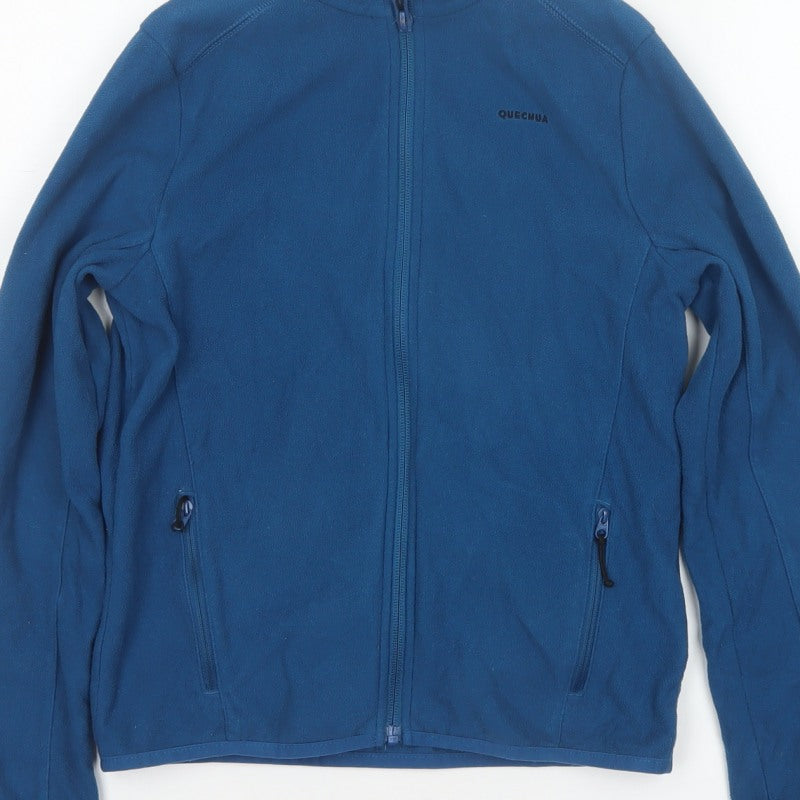 Quechua Boys Blue 10-11 Years Basic Fleece Jacket Full Zip