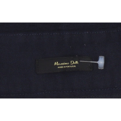 Massimo Dutti Women Navy Wool Blend UK 14 High Rise Pencil Mini Skirt