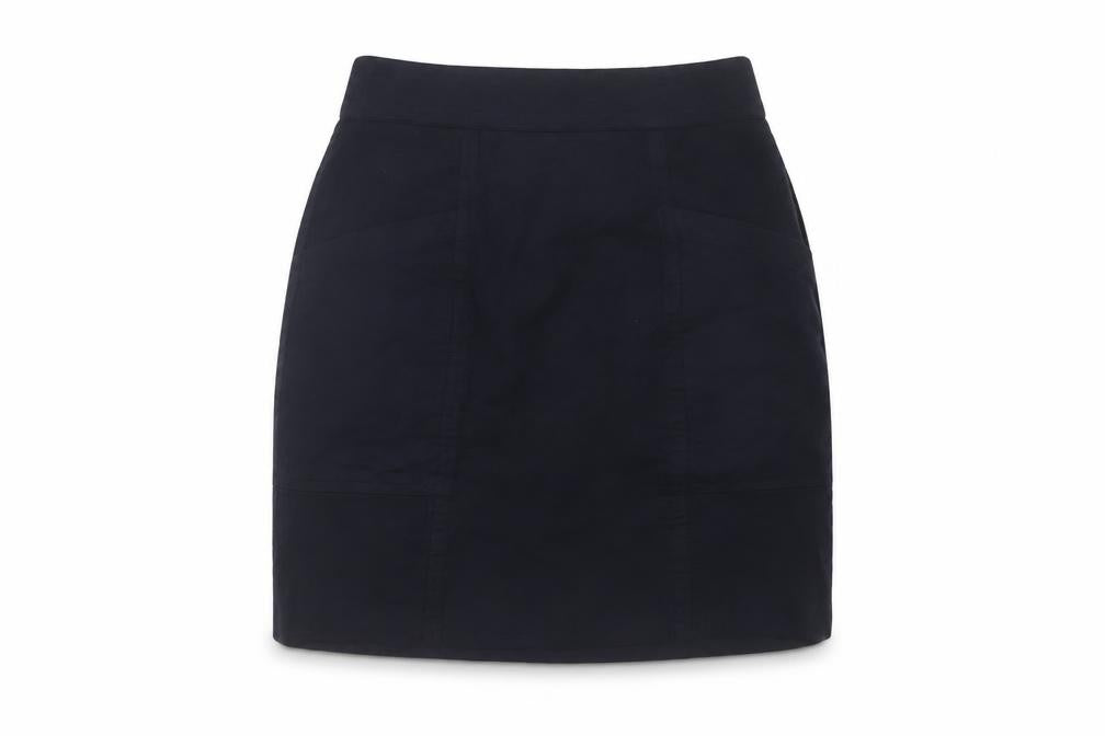 Massimo Dutti Women Navy Wool Blend UK 14 High Rise Pencil Mini Skirt