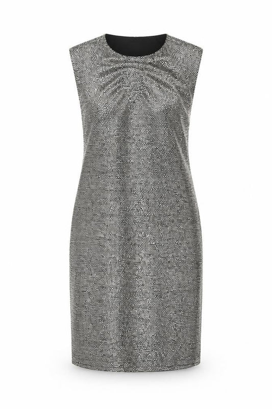 Topshop Women Gold Metallic Bodycon Knee Length Dress UK 12