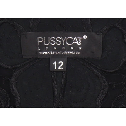 Pussycat London Women’s Black UK 12 Bodycon Floral Lace Dress