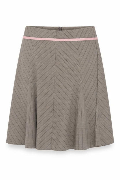 Marks & Spencer Women Beige UK 18 A-Line Knee Striped Skirt