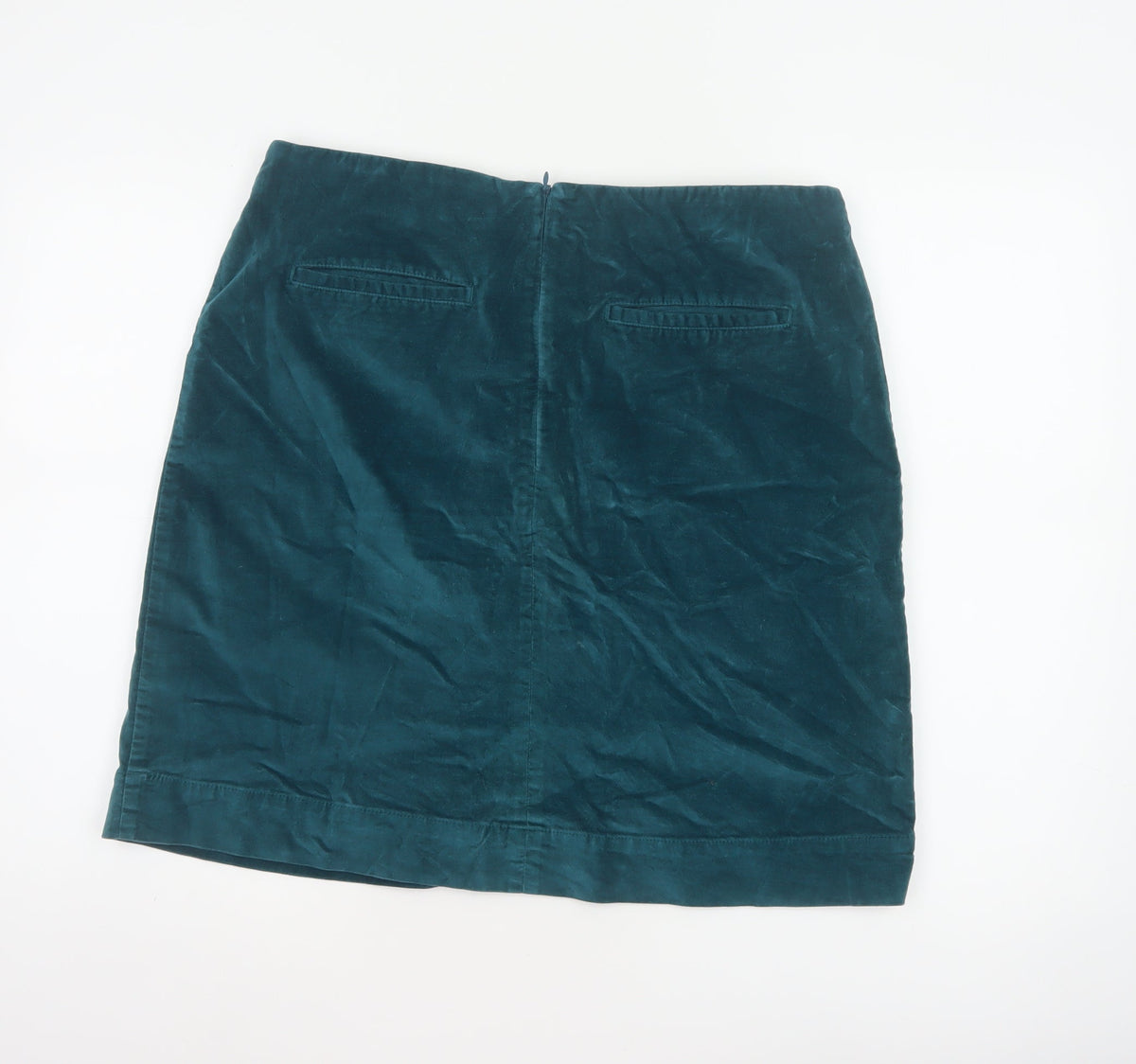 Mistral Women Green UK 14 Velvet Mini Straight Pencil Skirt