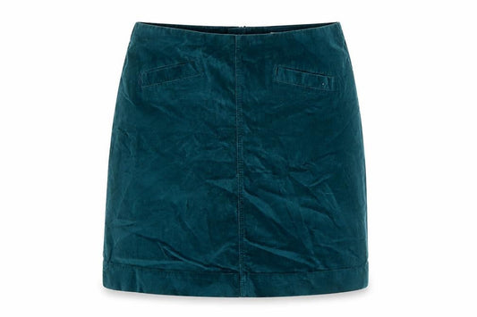 Mistral Women Green UK 14 Velvet Mini Straight Pencil Skirt