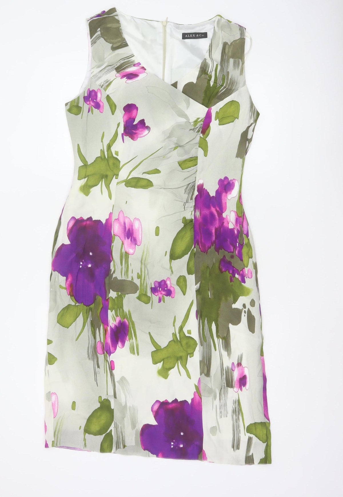 Alex & Co. Women’s Multicoloured Floral Sheath Dress UK 10 Sleeveless