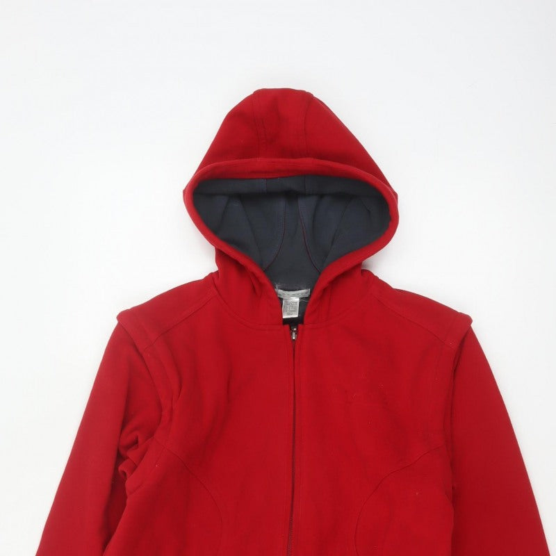 Additional view of Domyos boys’ red 14 years hooded full zip fleece jacket sports