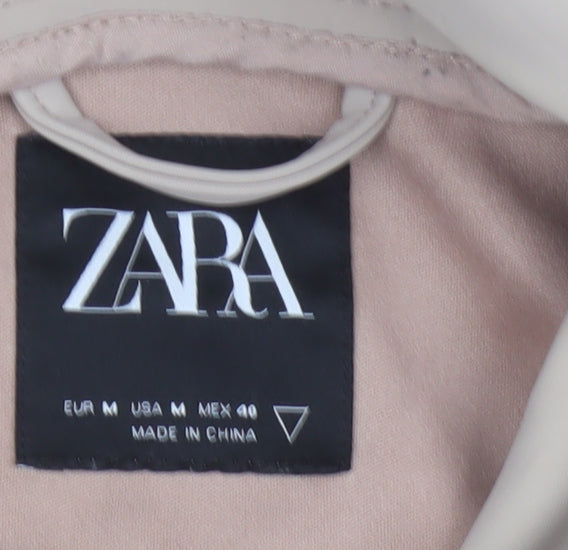 Zara Men Beige M dnwr. Logo Pullover Hooded Sweatshirt