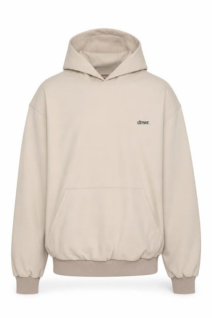 Zara Men Beige M dnwr. Logo Pullover Hooded Sweatshirt