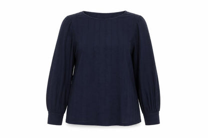 Gallery Women’s Blue UK 16 Cotton Eyelet Puff Sleeve Blouse