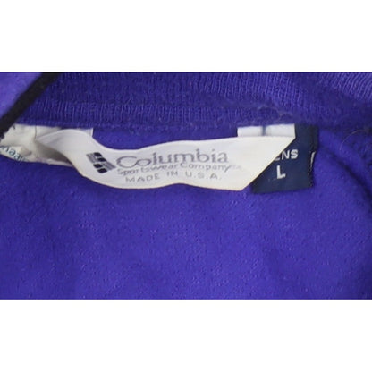 Columbia Mens L Purple Teal 90s Fleece Full Zip Outdoor Jacket