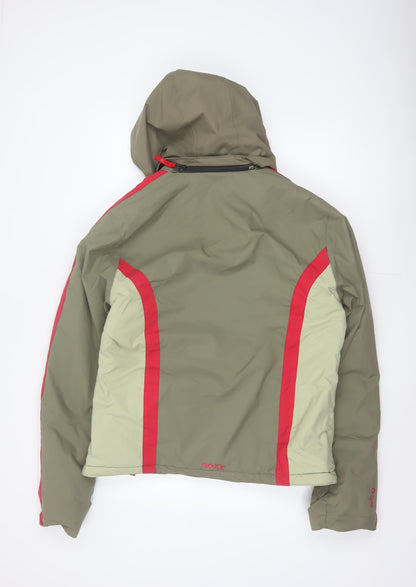 Roxy Women’s Green Red Size 16 Hooded Waterproof Ski Jacket