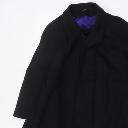 Marks & Spencer Women’s Black UK 16 Wool Blend Long Overcoat