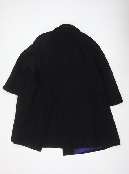 Marks & Spencer Women’s Black UK 16 Wool Blend Long Overcoat