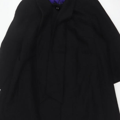 Marks & Spencer Women’s Black UK 16 Wool Blend Long Overcoat