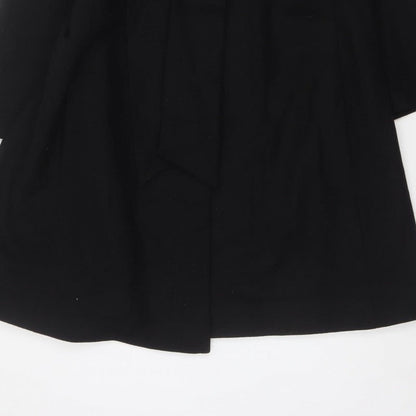 Marks & Spencer Women’s Black UK 16 Wool Blend Long Overcoat