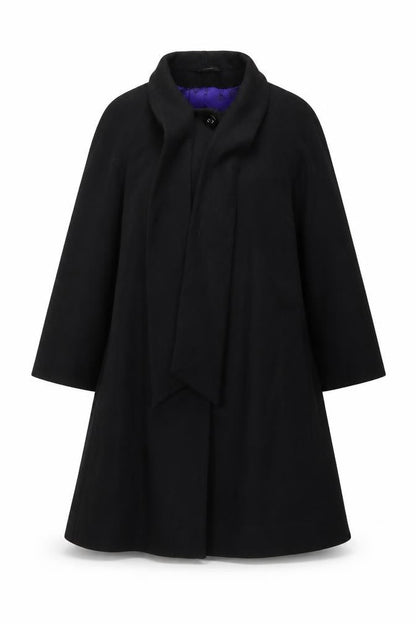 Marks & Spencer Women’s Black UK 16 Wool Blend Long Overcoat