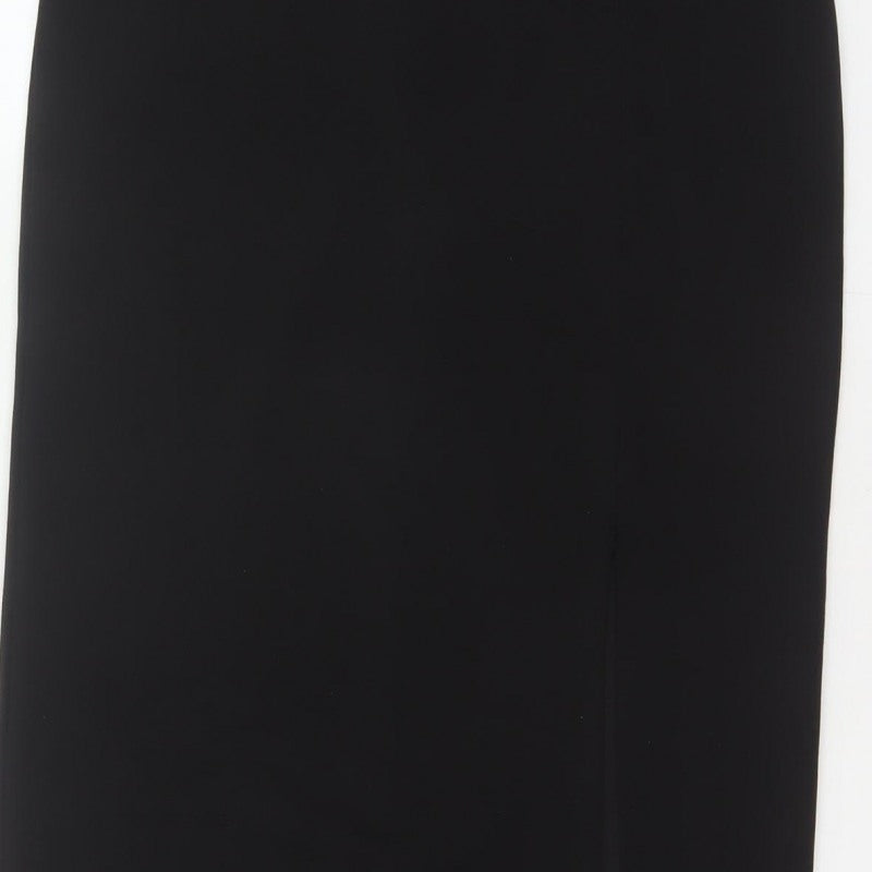 Club L London Women Black UK 12 Bodycon Long Strappy Evening Maxi Dress