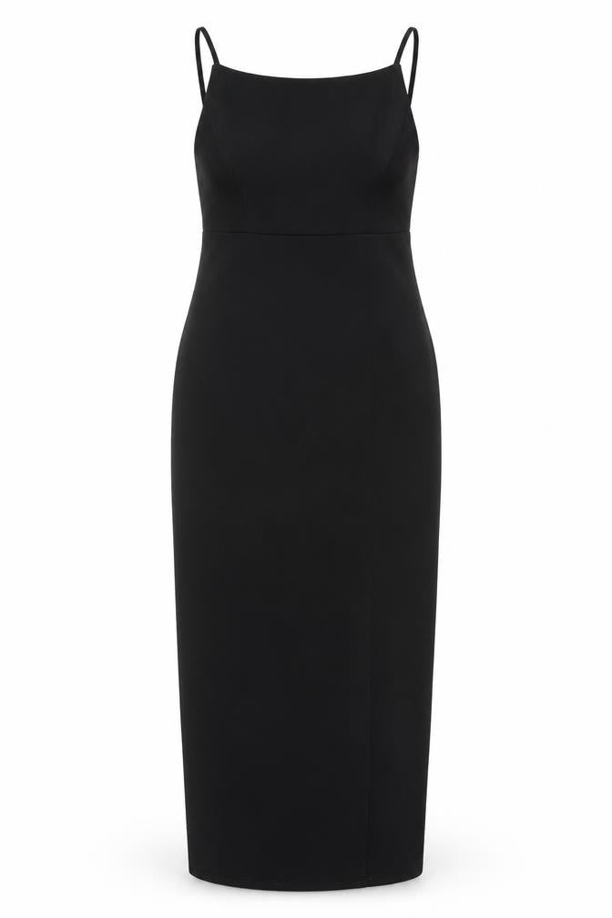 Club L London Women Black UK 12 Bodycon Long Strappy Evening Maxi Dress