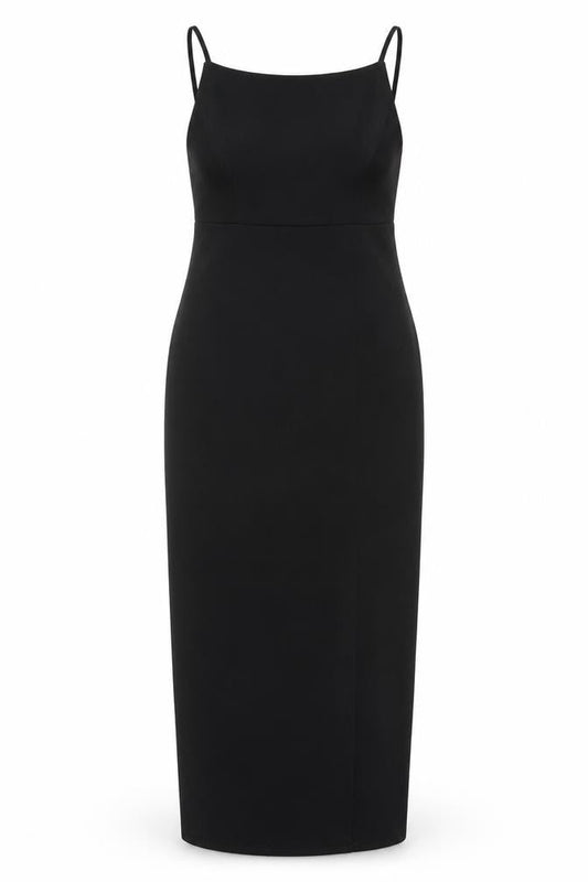 Club L London Women Black UK 12 Bodycon Long Strappy Evening Maxi Dress