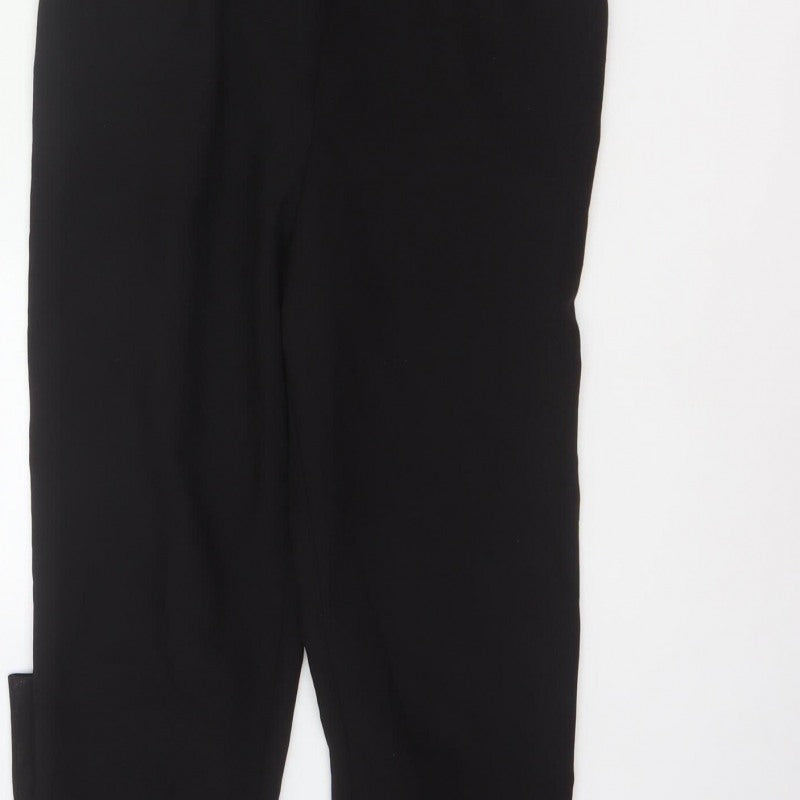 ASOS Tall Women Black UK 12 Belted Wrap Wide-Leg Jumpsuit