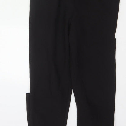 ASOS Tall Women Black UK 12 Belted Wrap Wide-Leg Jumpsuit