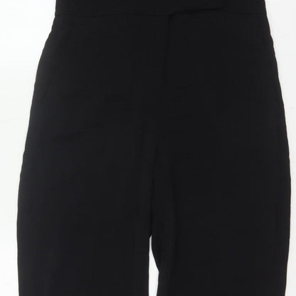 & Other Stories Women Black UK 10 Wide-Leg V-Neck Short Sleeve Jumpsuit