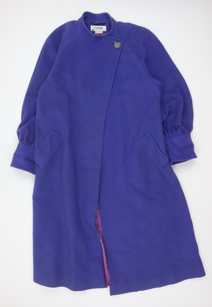 Lampert London Women’s Purple UK 12 Wool Cashmere Long Overcoat