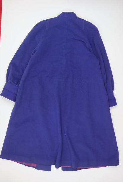 Lampert London Women’s Purple UK 12 Wool Cashmere Long Overcoat