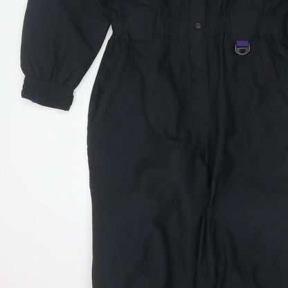 Slalom Sports Women’s UK 12 Black Purple Hooded Ski Coverall 90s