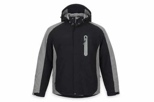 Backswing Men’s Black Grey M Hooded Ski Jacket Full Zip