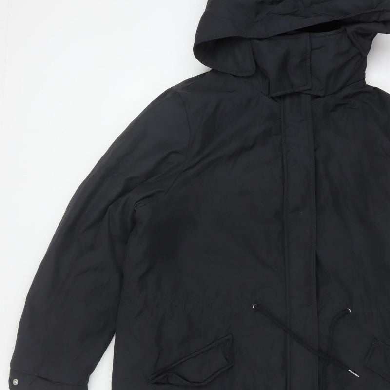 By Very Women’s Black Size 16 Long Hooded Parka Coat