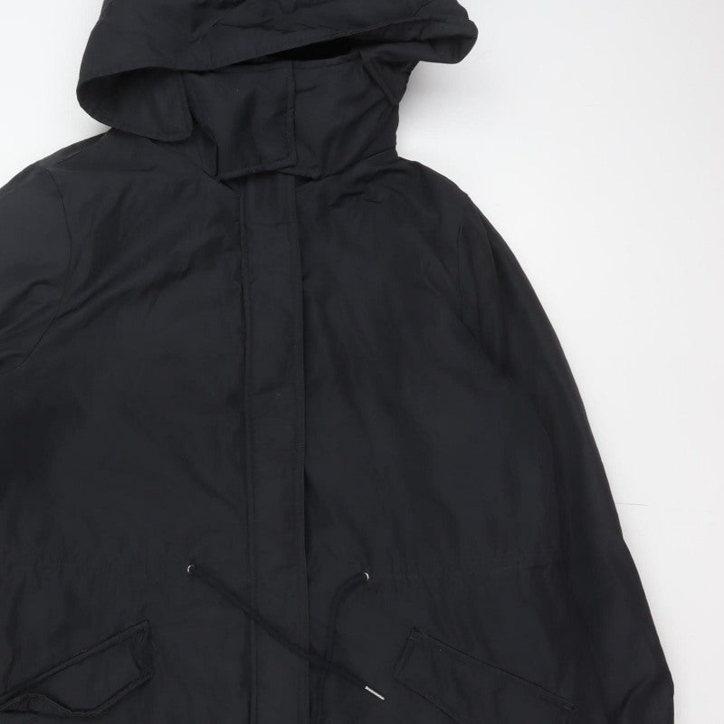 By Very Women’s Black Size 16 Long Hooded Parka Coat