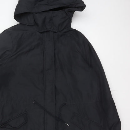 By Very Women’s Black Size 16 Long Hooded Parka Coat
