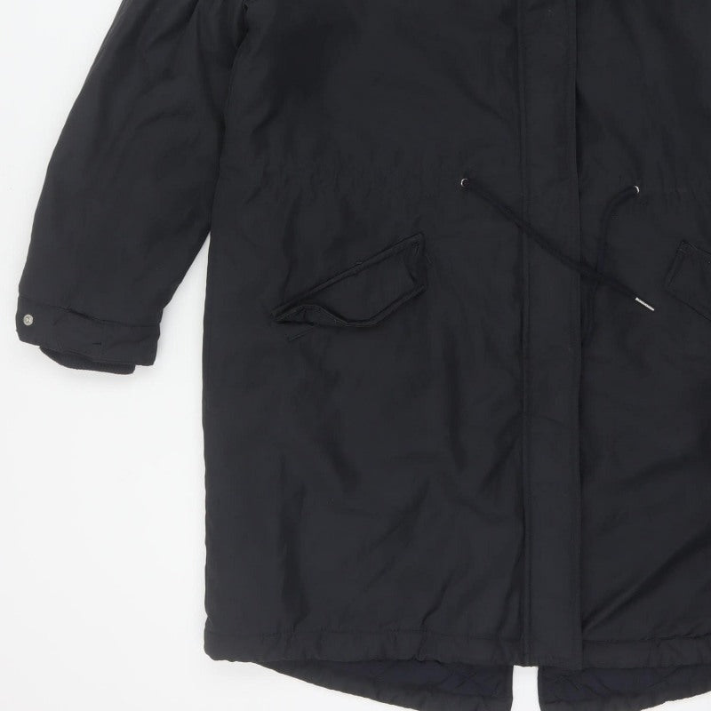 By Very Women’s Black Size 16 Long Hooded Parka Coat