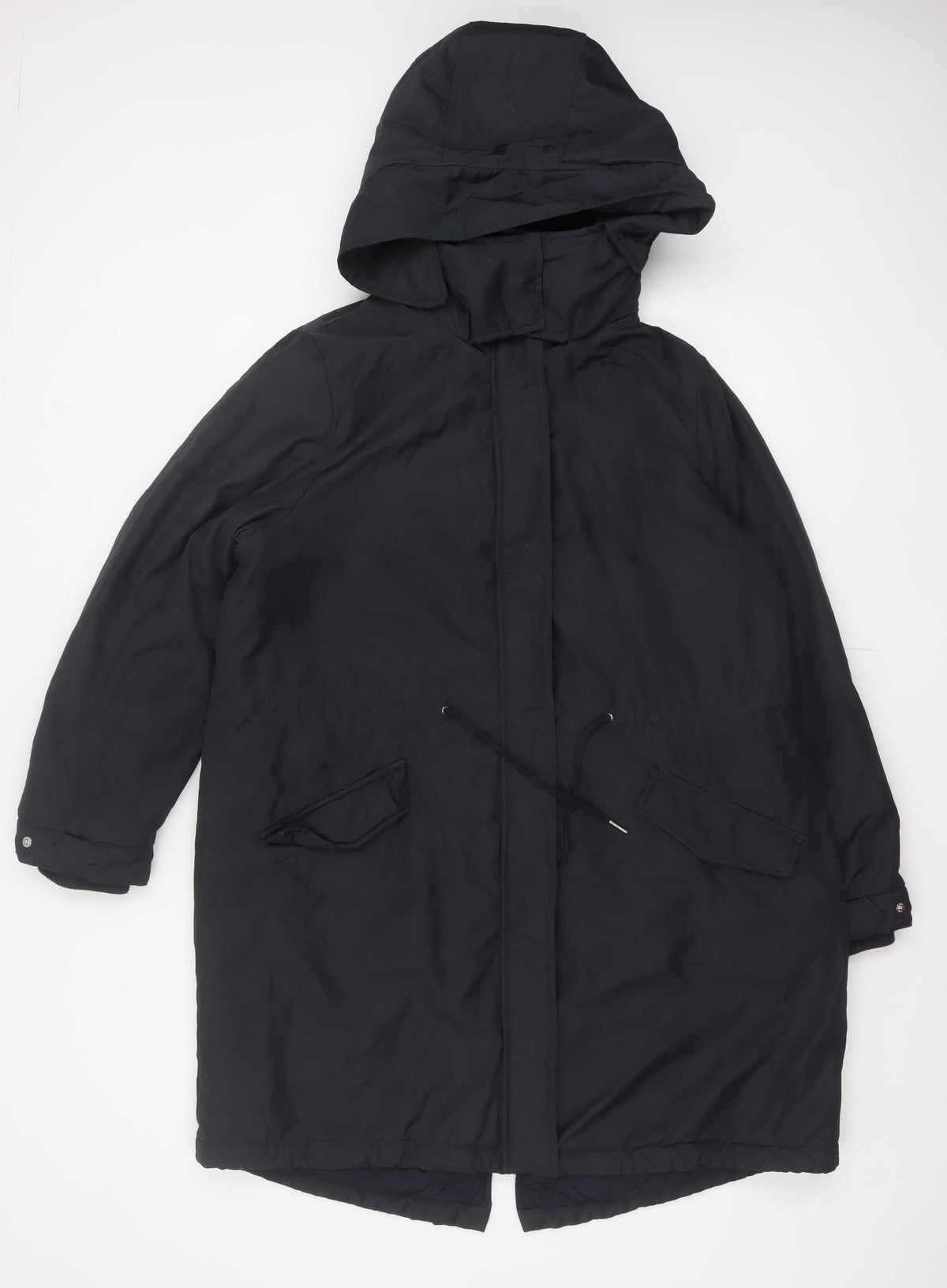 By Very Women’s Black Size 16 Long Hooded Parka Coat