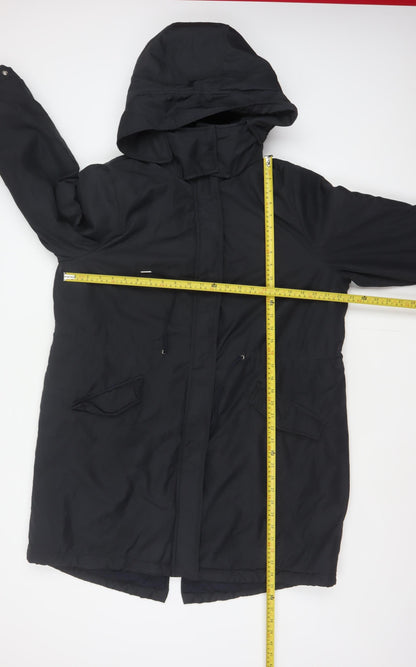 By Very Women’s Black Size 16 Long Hooded Parka Coat
