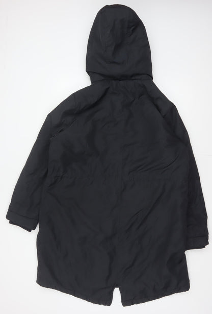 By Very Women’s Black Size 16 Long Hooded Parka Coat