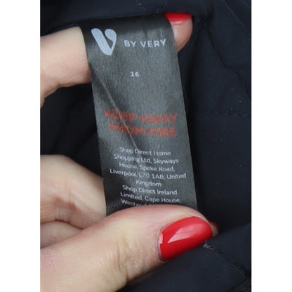 By Very Women’s Black Size 16 Long Hooded Parka Coat