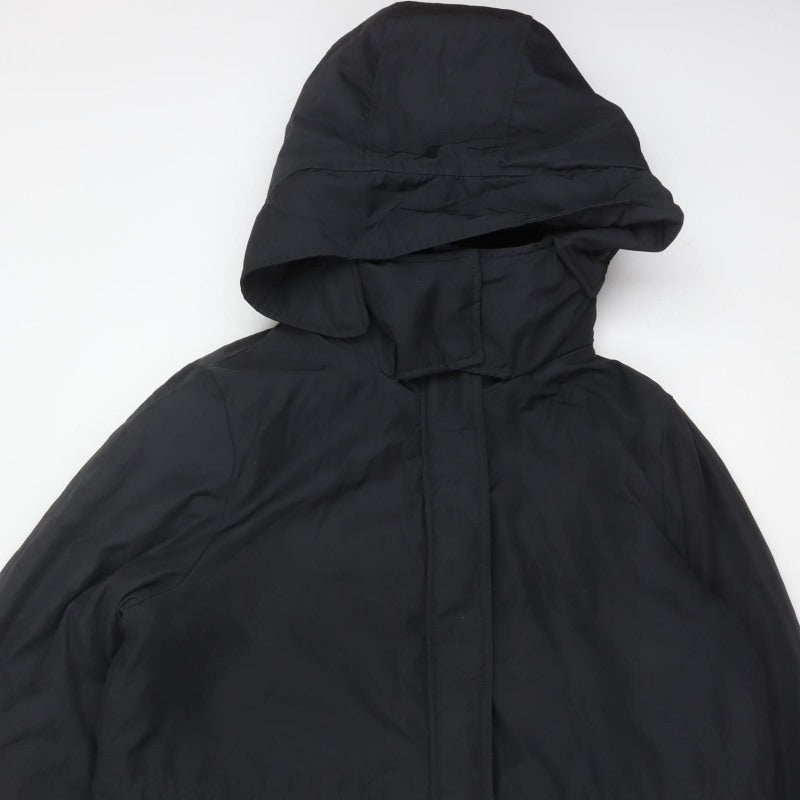 By Very Women’s Black Size 16 Long Hooded Parka Coat