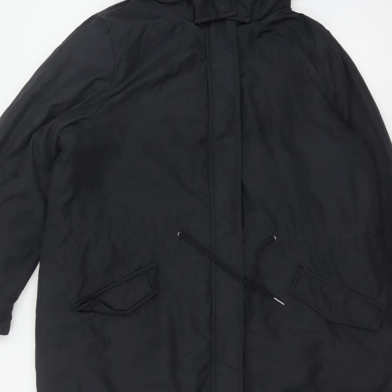 By Very Women’s Black Size 16 Long Hooded Parka Coat