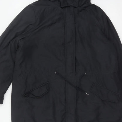By Very Women’s Black Size 16 Long Hooded Parka Coat
